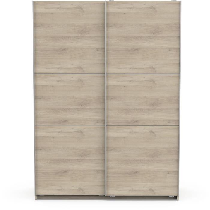 Armoire GHOST - Décor chene kronberg - 2 Portes coulissantes - L.148 x P.59,9 x H.203 cm - DEMEYERE DEMEYERE