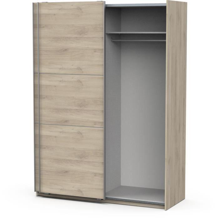 Armoire GHOST - Décor chene kronberg - 2 Portes coulissantes - L.148 x P.59,9 x H.203 cm - DEMEYERE DEMEYERE