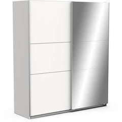 Armoire GHOST - Décor blanc mat - 2 Portes coulissantes + miroir - L.178,1 x P.59,9 x H.203 cm - DEMEYERE DEMEYERE