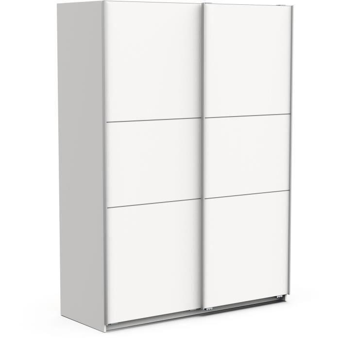 Armoire GHOST - Décor blanc mat - 2 Portes coulissantes - L.148 x P.59,9 x H.203 cm - DEMEYERE DEMEYERE