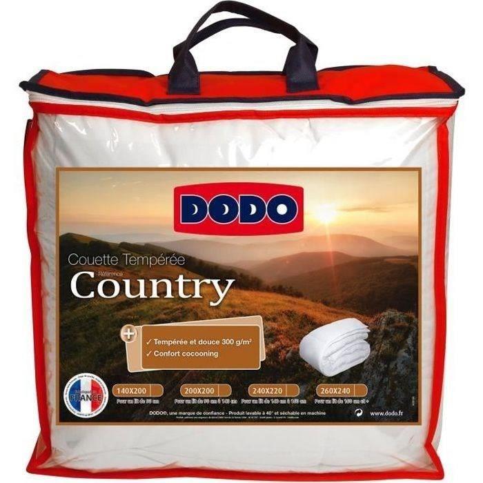 DODO Couette tempérée Country - 220 x 240 cm - Blanc DODO