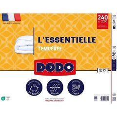DODO Couette Tempérée - L'ESSENTIELLE - 220x240cm - 100% Polyester VOLUPT'AIR 250gr/m² DODO
