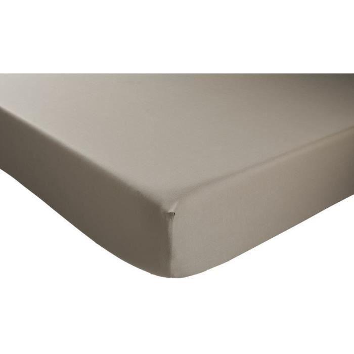 DRAP HOUSSE DODO - ANTIBACTERIENS - TAUPE - 90X190 cm - Bonnet 32 cm DODO