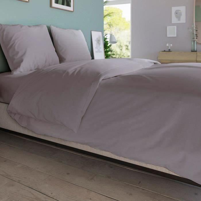 DODO - Housse de couette - 260x240 cm - Coton - Antibactérien - Taupe DODO