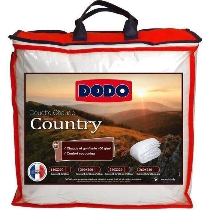 Couette chaude Country - 220 x 240 cm - 400gr/m² - Blanc - DODO DODO