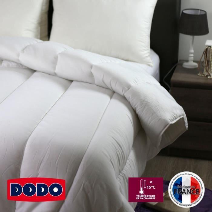 DODO Couette tres chaude 450g/m² SUPER ACTIWARM 200x200 cm blanc DODO