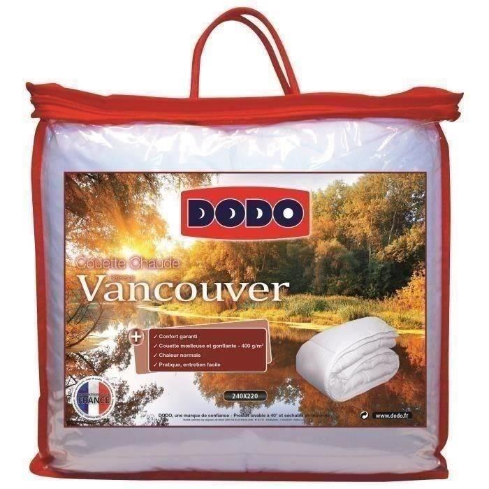 Couette chaude Vancouver - 240 x 260 cm - 400gr/m² - Blanc - DODO DODO