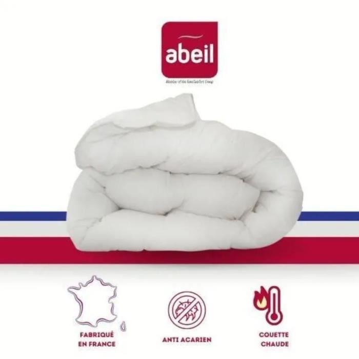 Couette anti-acariens - 220 x 240 cm - Chaude - 400 g/m² 2 personnes - Blanc - ABEIL ABEIL