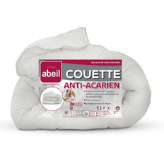 Couette anti-acariens - 220 x 240 cm - Chaude - 400 g/m² 2 personnes - Blanc - ABEIL ABEIL