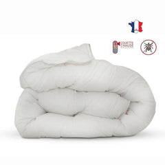 Couette anti-acariens - 220 x 240 cm - Chaude - 400 g/m² 2 personnes - Blanc - ABEIL ABEIL