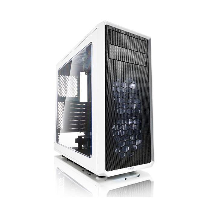 FRACTAL DESIGN BOITIER PC Focus G - Moyen Tour - Blanc - Verre trempé - Format ATX (FD-CA-FOCUS-WT-W) FRACTAL DESIGN