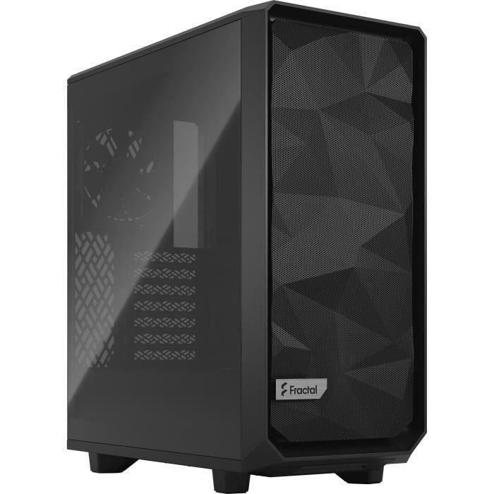 FRACTAL DESIGN - Boîtier PC Meshify 2 Compact Noir Panneau Verre Trempé Teinte Claire FRACTAL DESIGN