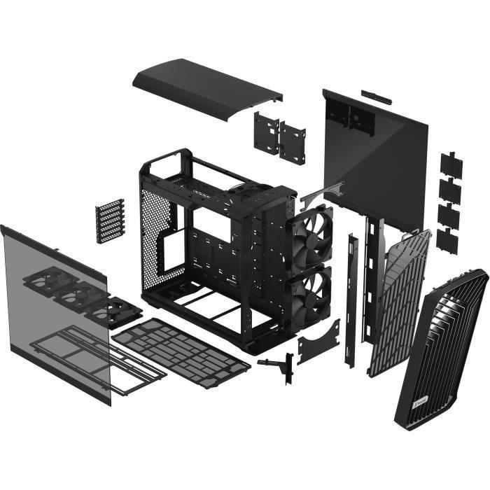 Boîtier PC - FRACTAL DESIGN - Torrent Black TG Light Tint - SSI-CEB - Air flow optimisé 5 ventilateurs (FD-C-TOR1A-01) FRACTAL DESIGN