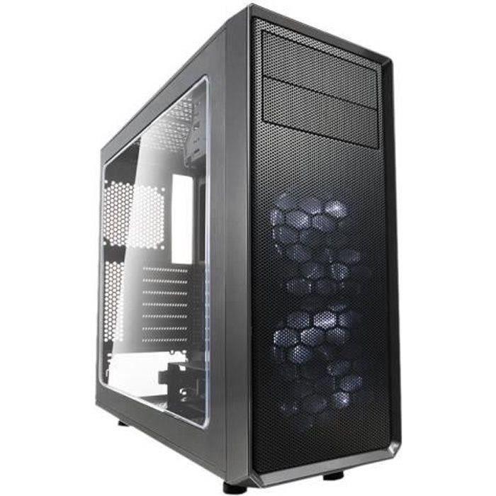 FRACTAL DESIGN BOITIER PC Focus G - Noir - Verre trempé - Format ATX (FD-CA-FOCUS-GY-W) FRACTAL DESIGN