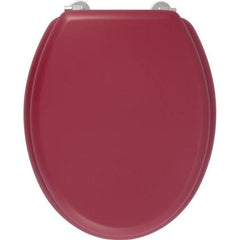 GELCO DESIGN Abattant WC Dolce - Charnieres inox - Bois moulé - Rouge cardinal GELCO