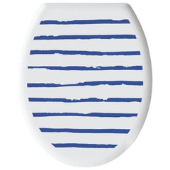 GELCO DESIGN Abattant WC - Charnieres plastique - Polypropylene - Motif marin - Bleu majorelle GELCO