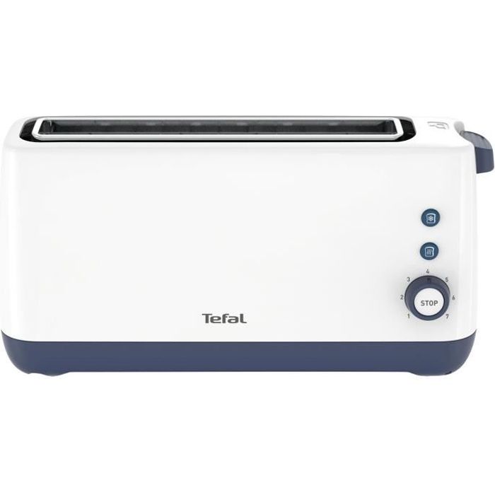 Grille-pain TEFAL TL302110 - 2 tranches - 7 niveaux de dorage - Blanc - Paloma Tech