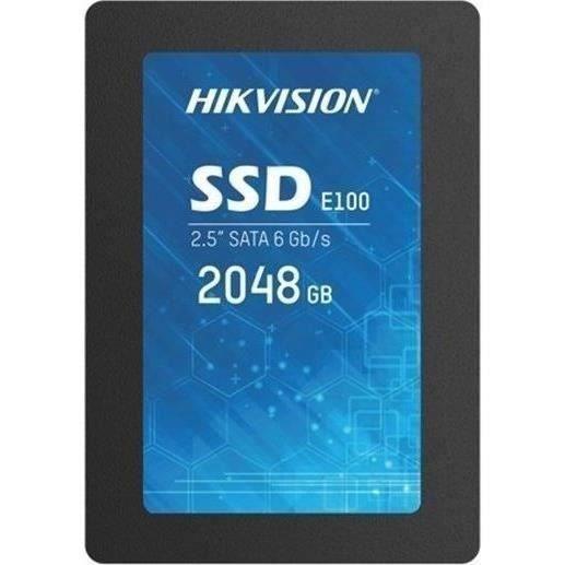 SSD Interne - HIKVISION - 2.5 2048 Go E100 SATA 3.0  3D NAND 520MB/s - 560MB/s 960TB (HS-SSD-E100/2048G) HIKVISION