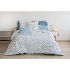 Parure de couette HOME LINGE PASSION Adonis - 3 Pcs - 220 x 240 - 100% Coton 57 Fils - Bleu HOME LINGE PASSION