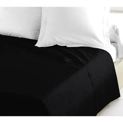 LOVELY HOME Drap Plat 100% coton 180x290 cm noir LOVELY HOME