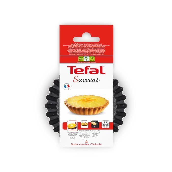 TEFAL SUCCESS Jeu de 4 tartelettes J1608102 diametre 11 cm marron TEFAL