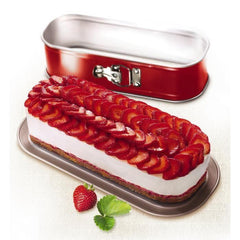 TEFAL Moule a cake Delibake en acier - Ø 30 x 11 cm - Rouge et gris - Avec charniere TEFAL