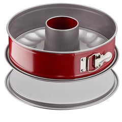 TEFAL Moule a savarin Delibake en acier - Ø 19 cm - Rouge et gris - Avec charniere TEFAL