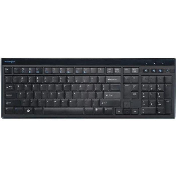 Kensington, clavier filaire Ultra Plat, Advance Fit, AZERTY, Noir KENSINGTON