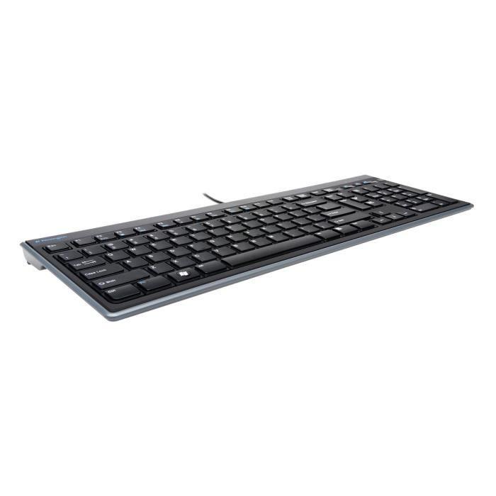 Kensington, clavier filaire Ultra Plat, Advance Fit, AZERTY, Noir KENSINGTON