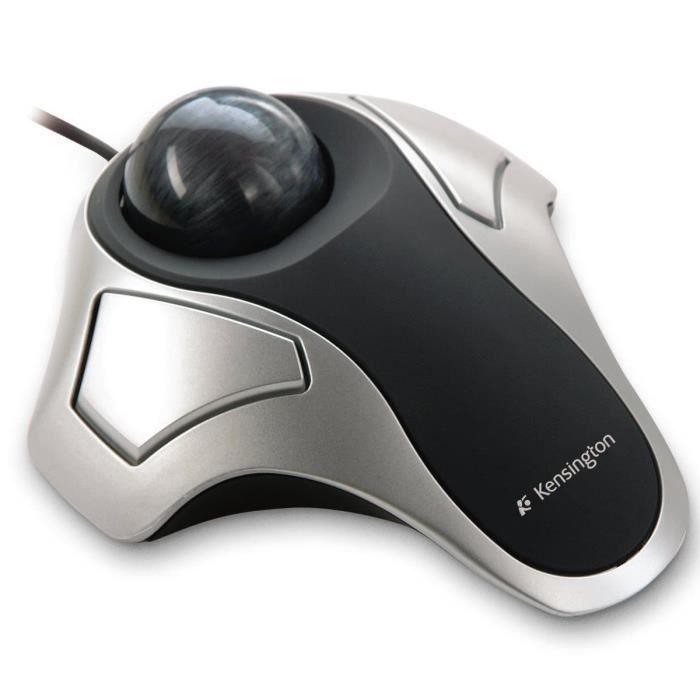 Kensington, Souris TrackBall ergonomique filaire pour PC, Mac, ambidextre, Gris KENSINGTON