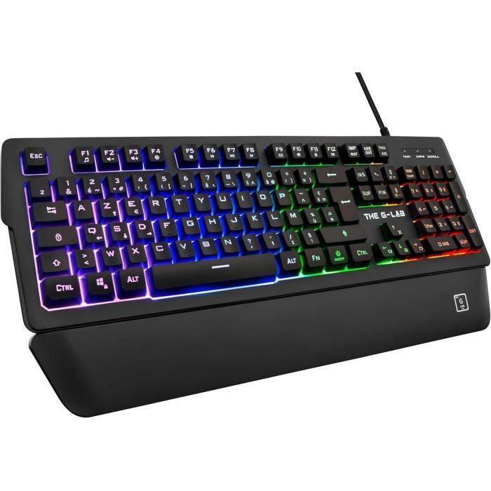 THE G-LAB Clavier gaming RGB - Repose Poignet - FR - AZERTY THE G-LAB