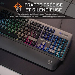 THE G-LAB Clavier gaming RGB - Repose Poignet - FR - AZERTY THE G-LAB