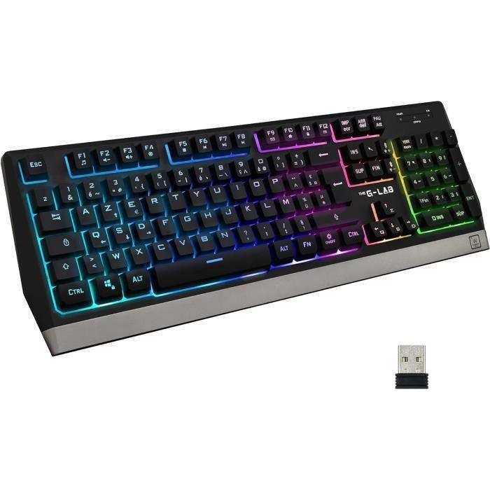 THE G-LAB KEYZ TUNGSTEN Clavier sans fil Gaming - Français - AZERTY THE G-LAB