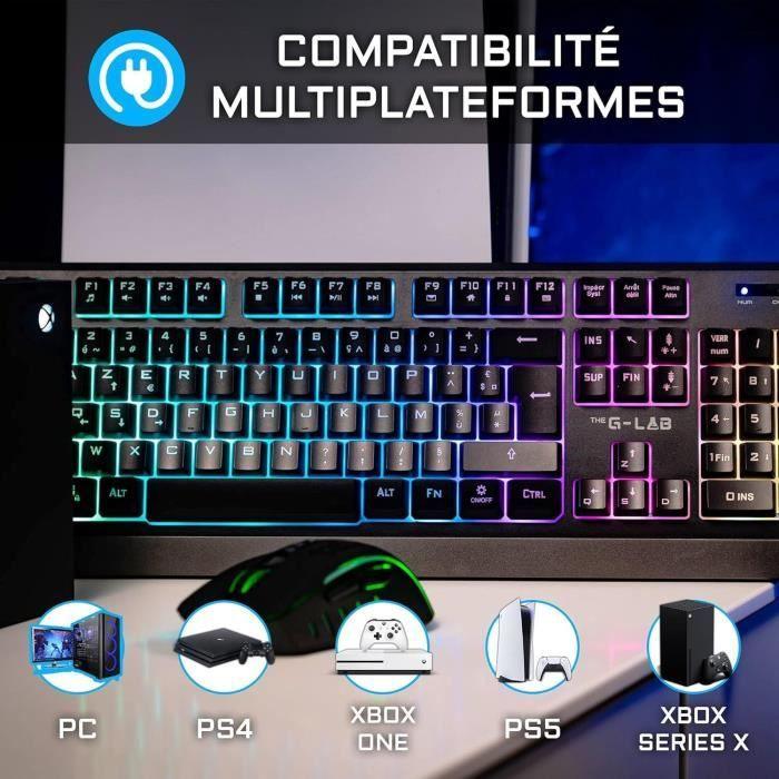 THE G-LAB KEYZ TUNGSTEN Clavier sans fil Gaming - Français - AZERTY THE G-LAB