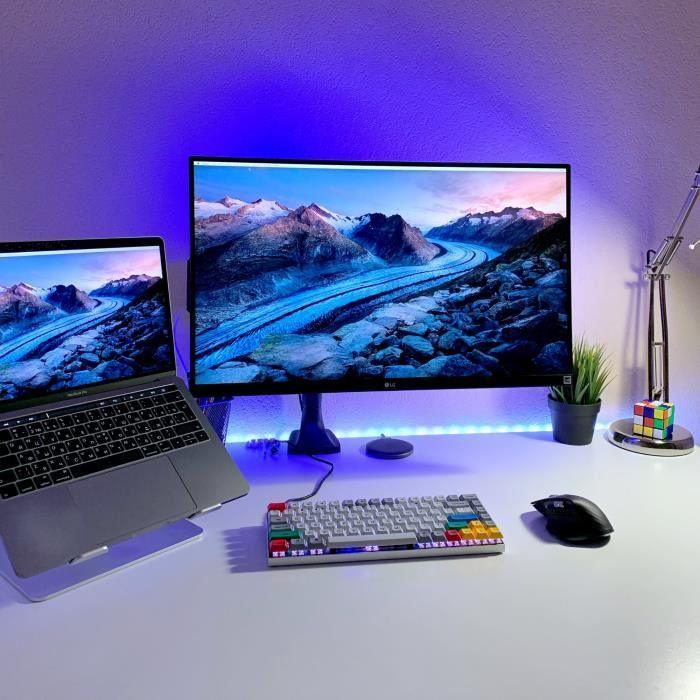 Ruban LED connecté Wi-Fi + BT, Couleurs RGB + Blance réglable, longueur 3m - Konyks Dallas Easy KONYKS