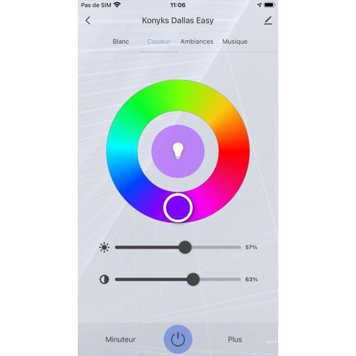 Ruban LED connecté Wi-Fi + BT, Couleurs RGB + Blance réglable, longueur 3m - Konyks Dallas Easy KONYKS