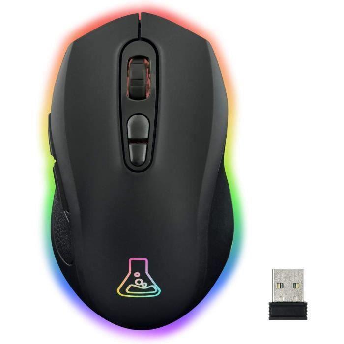 THE G-LAB Souris Gaming rétroéclairé Sans fil KULT NEON- 2400 DPI THE G-LAB