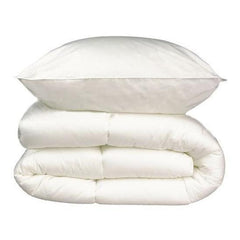 Pack linge de lit Microfibre - 1 Couette chaude 140x200 cm + 1 Oreiller 60x60 cm blanc COCOON