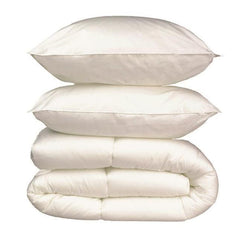 Pack linge de lit Microfibre - 1 Couette chaude 220x240 cm + 2 Oreillers 60x60 cm blanc COCOON