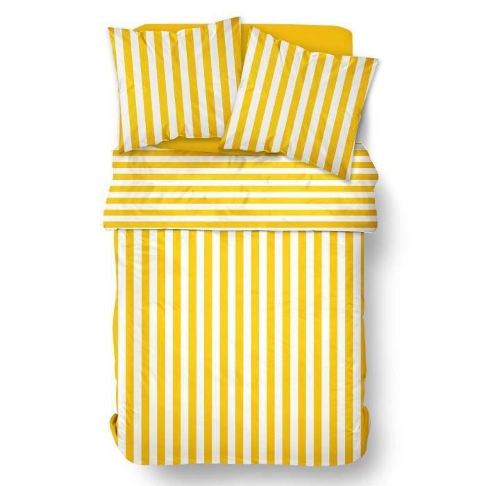 Parure de lit - TODAY Summer Stripes - 240x220 cm - 2 personnes - coton imprimé rayé TODAY