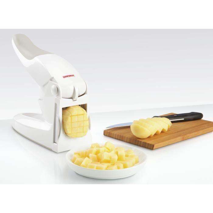 LEIFHEIT 3206 Coupe-Frites, coupe des pommes de terre, coupe légumes antidérapant pour faire des bâtonnets de 10mm ou 12 mm LEIFHEIT