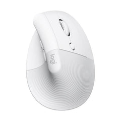 Souris Sans Fil Logitech Lift Ergonomique Verticale, Bluetooth ou récepteur USB Logi Bolt, Silencieuse - Blanc cassé LOGITECH