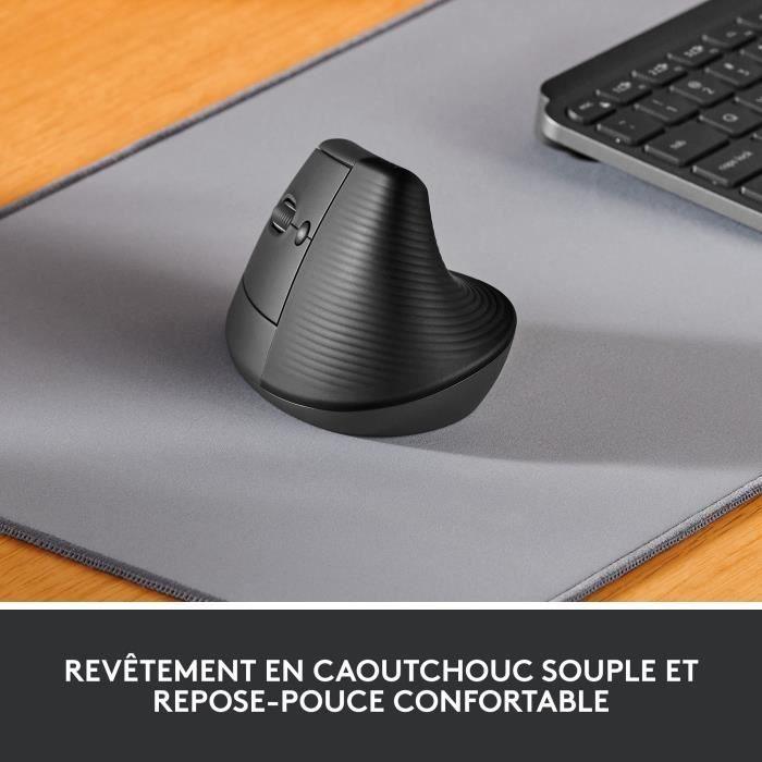 Souris Sans Fil Logitech Lift Left Ergonomique Verticale pour gaucher, Bluetooth ou récepteur USB Logi Bolt, Silencieuse LOGITECH