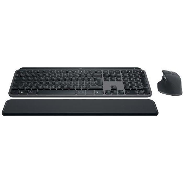 Clavier Sans Fil - LOGITECH - MX Keys S Combo - Bluetooth - Rétroéclairé - Touches silencieuses - Graphite LOGITECH