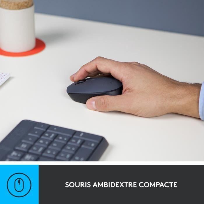 LOGITECH Ensemble Clavier Souris MK235 - Sans Fil - AZERTY - Récepteur USB LOGITECH