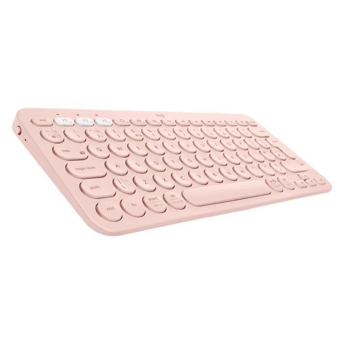 Clavier - Sans fil - LOGITECH - K380 multi device - BLUETOOTH - Design Compact - Rose LOGITECH