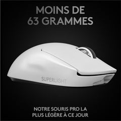 Souris Gaming - sans fil - LOGITECH G - PRO X SUPERLIGHT - Blanc LOGITECH G