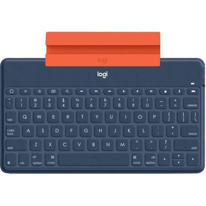 Clavier Sans Fil - LOGITECH - Keys-To-Go - AZERTY - Bluetooth - 180g - Bleu LOGITECH