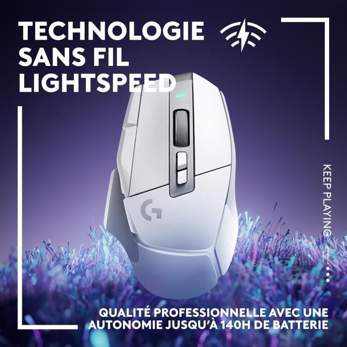 Souris Gaming Sans Fil - LOGITECH G - G502 X LIGHTSPEED - Boutons Hybrides LIGHTFORCE - Port USB-C - Blanc LOGITECH
