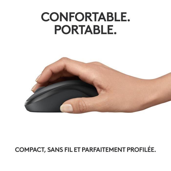 Souris Sans fil - LOGITECH - M240 - Bluetooth - Compacte - Portable - Suivi fluide - Graphite LOGITECH